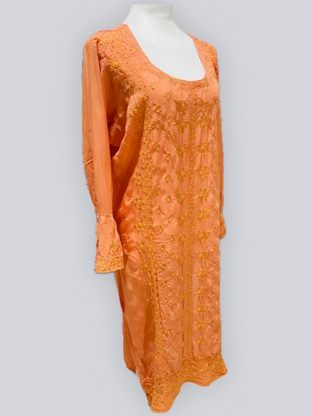 Orange Embellished Tunic